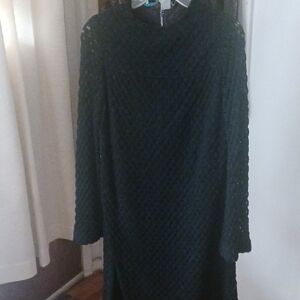 Elegant Black Textured Dress